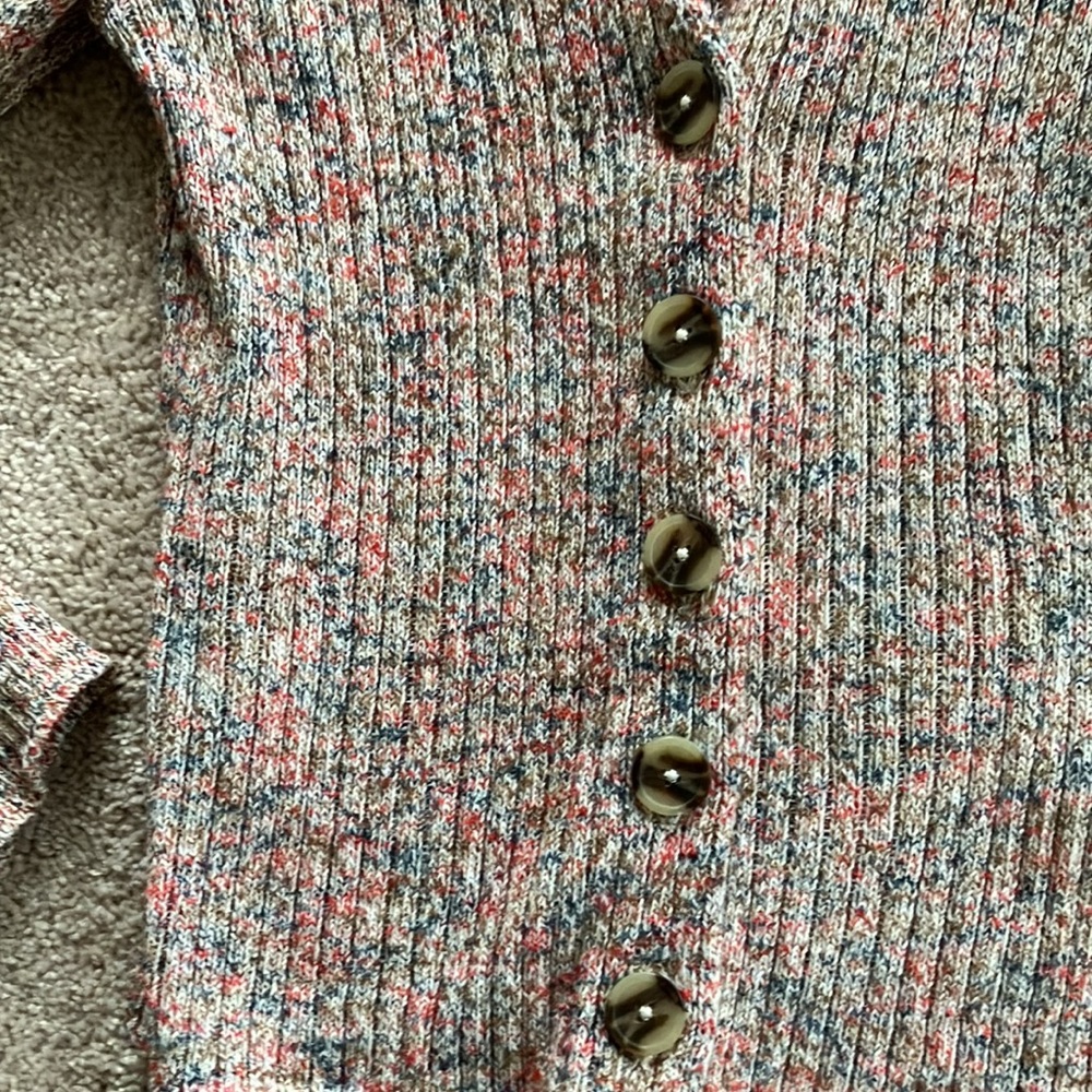 Madewell cardigan. Marled colors. Beige orange and green. Excellent condition - Picture 4 of 5